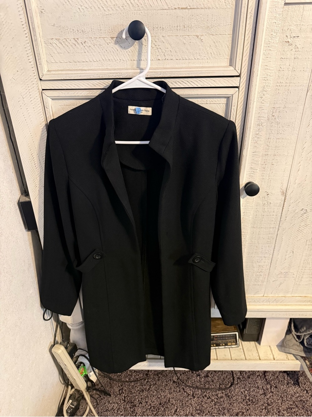 Amanda Smith Black Open-Front Women's Blazer Jacket